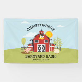 Farm Barnyard Bash Geburtstagsparty Banner