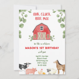 Farm Barnyard Geburtstagsparty Einladung