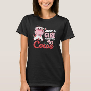 Farm Bauer Mutter Niedliche Kuh Mädchen Rancher Wi T-Shirt