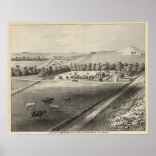 Farm Benton bei Onaga, Kansas Poster