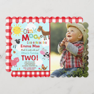 Farm Birthday Einladung Altes MacDonald Farm Party