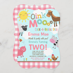 Farm Birthday Einladung Altes MacDonald Farm Party