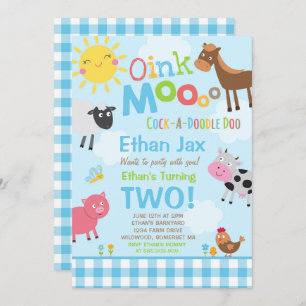 Farm Birthday Einladung Altes MacDonald Farm Party