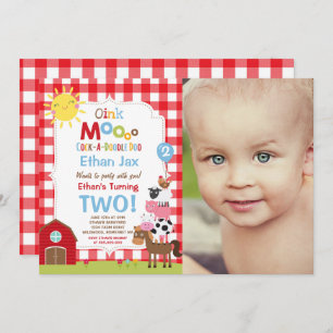 Farm Birthday Einladung Barnyard Geburtstagspartei