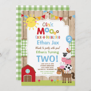 Farm Birthday Einladung Barnyard Geburtstagspartei