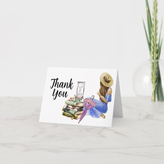 Farm Blumenmädchen Sommerfarm personalisiert Dankeskarte (Vorderseite)