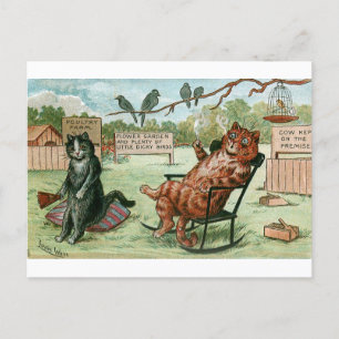 Farm Cats von Louis Wain Postkarte