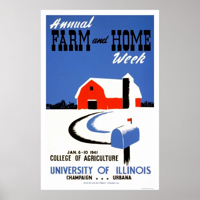 Farm der Universität Illinois 1941 WPA Poster (Vorne)