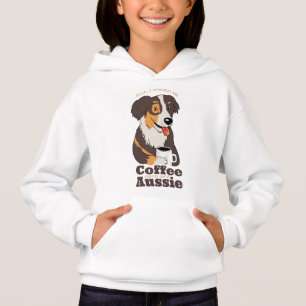 Farm Dog Aussie Shepherd Caffeine Lover Design Hoodie
