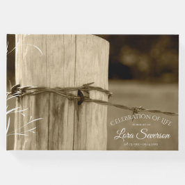 Farm Fence Post Celebration of Life Memorial Gästebuch