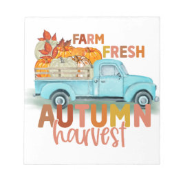 Farm Fresh Autumn Harvest Notepad Notizblock