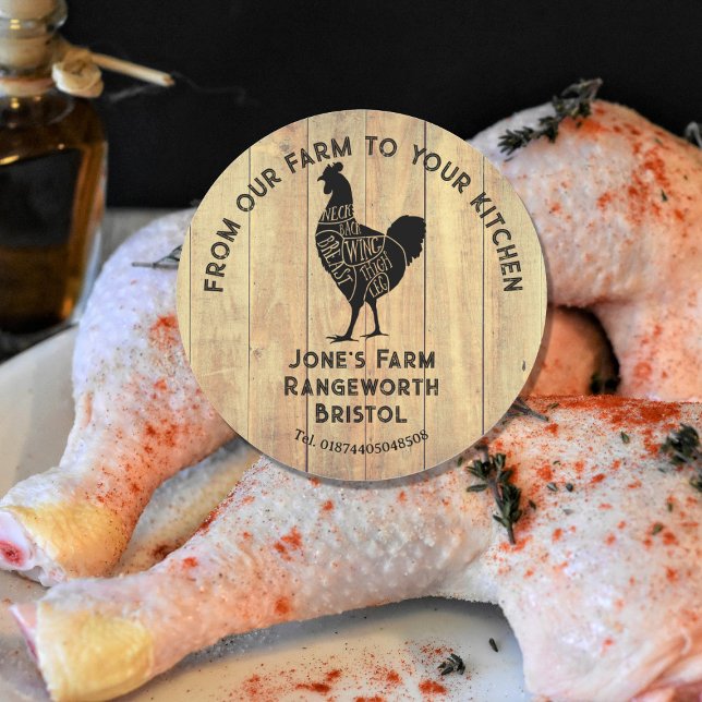 Farm Fresh Chicken Aufkleber | Rustikales Hühner-L (Von Creator hochgeladen)