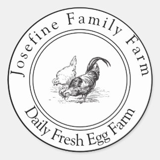 Farm Fresh Eggs Chicken Coop Rustic Country Farm Runder Aufkleber