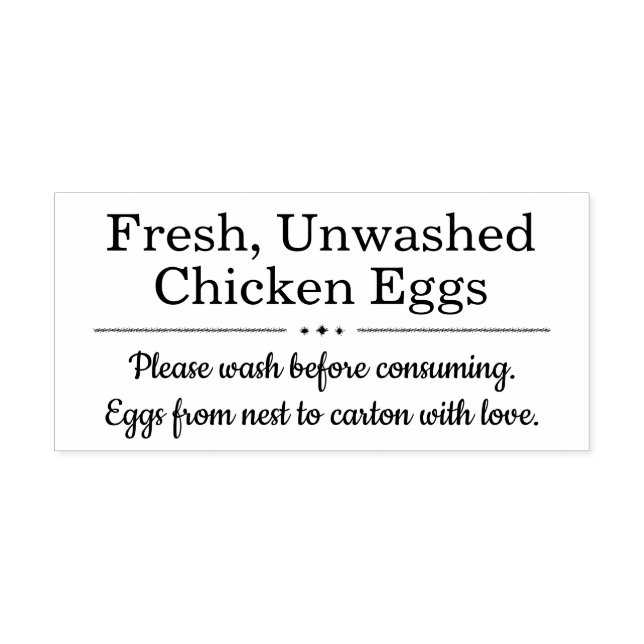 Farm Fresh Eggs | Monogram Egg Carton Permastempel (Design)