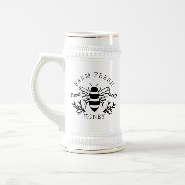 Farm Fresh Honey Bee Spring Sign-58219 Bierglas (Links)