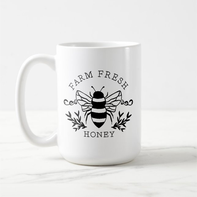 Farm Fresh Honey Bee Spring Sign-58219 Kaffeetasse (Links)