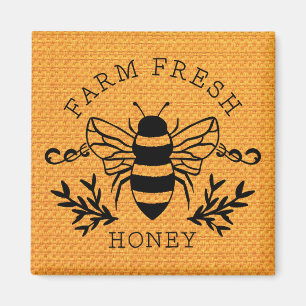 Farm Fresh Honey Bee Spring Sign-58219 Magnet