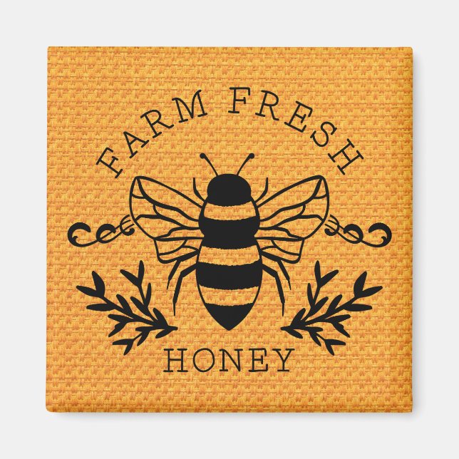 Farm Fresh Honey Bee Spring Sign-58219 Magnet (Vorne)