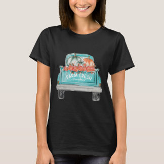 Farm Fresh Pumpkin Niedlicher LKW Happy Herbst Her T-Shirt