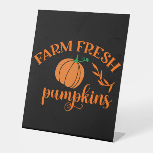 Farm Fresh Pumpkin Pedestal Sockelschild