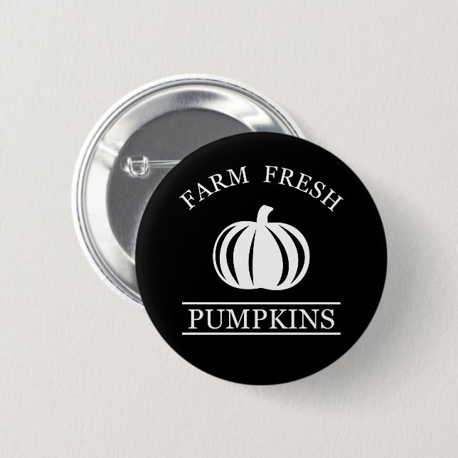 Farm fresh pumpkins button (Vorne & Hinten)
