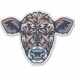 Farm Friend Cattle Face Aufkleber