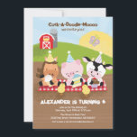 Farm Friends Birthday Party Einladung<br><div class="desc">Cock-a-Doodle-Moooo! Diese herzhafte Geburtstagsfeier-Einladung für Kinder ist voll von freundlichen Landtieren, die Ihr Kleines in der Liebe haben wird, und die gedruckte Version hat eine Farbtupfer-Rückseite, die Ihre Gäste bei Ihrer Ankunft genießen können. Klicken Sie einfach auf "Personalisieren Sie diese Vorlage", um Ihren eigenen Text hinzuzufügen, dann lassen Sie ihn...</div>