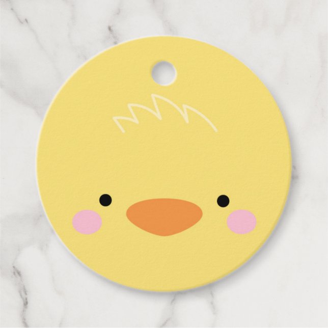 Farm Friends Curious Chick Geschenk Tag Geschenkanhänger (Vorderseite)