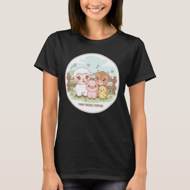 Farm friends forever - cute & cozy T-Shirt (Vorderseite)