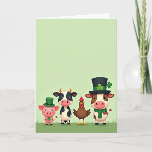 Farm Friends St. Patricks Day Karte