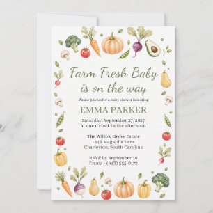 Farm Frisch Baby Gemüse Garten Baby Shower Einladung