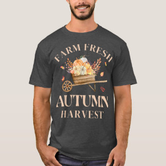Farm Frische Herbsternte Kürbispfanne Danke T-Shirt