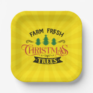 Farm Frische Weihnachtsbäume Design-54390 Pappteller