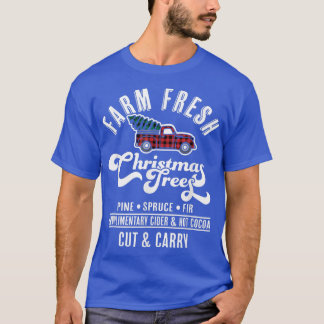 Farm Frische Weihnachtsbaumen Roter LKW Buffalo Pl T-Shirt