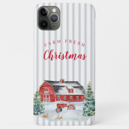 FARM FRISCHER Weihnachtsstall Tractor Ticking Stri Case-Mate iPhone Hülle