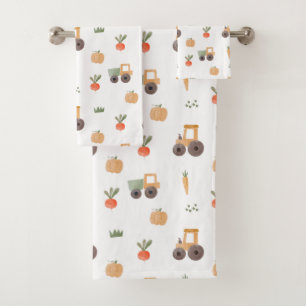 Farm Garden Wasserfarbe Muster Badhandtuch Set