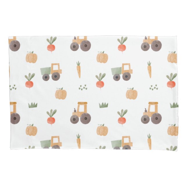 Farm Garden Wasserfarbe Muster Kissenbezug (Vorderseite)