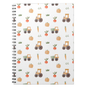 Farm Garden Wasserfarbe Muster Notizblock