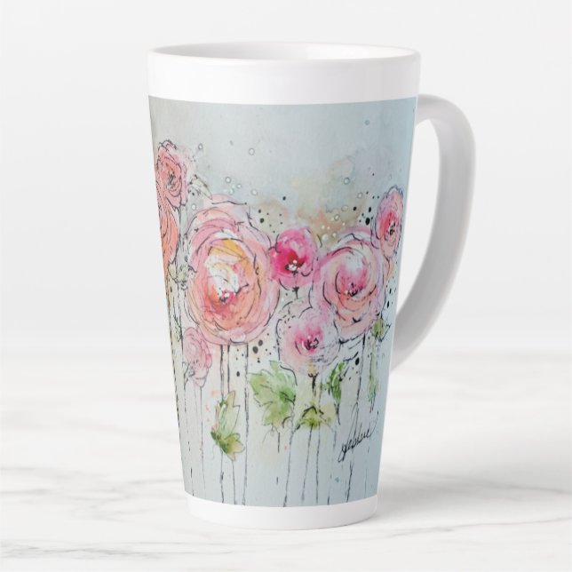 Farm Girl Artistry Blossom Latte Tasse (Rechte Ecke)