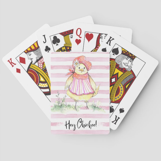 Farm Girl Artistry Hey Chickie Playing Cards Spielkarten (Rückseite)