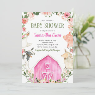 Farm Girl Baby Shower Einladung