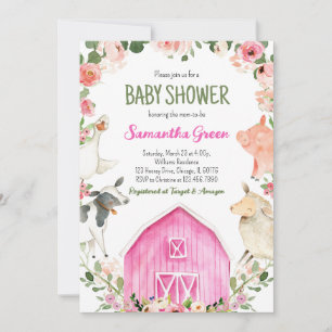 Farm Girl Babyparty Einladung