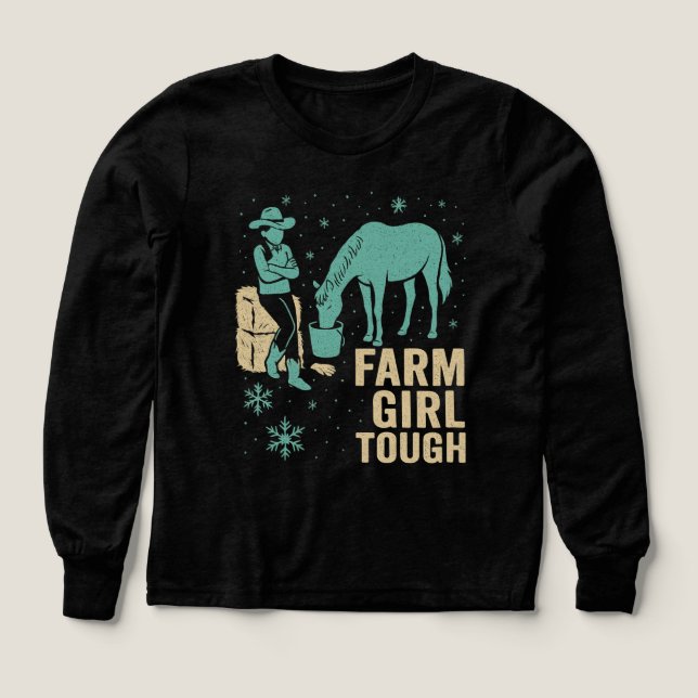 Farm Girl Tough Western long sleeve- Winter  (Design Vorderseite)