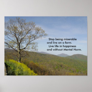 Farm glücklich Virginia Mountains Poster