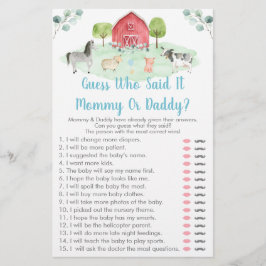 Farm Greenerity Guess, der sagte es Baby Duwer Gam