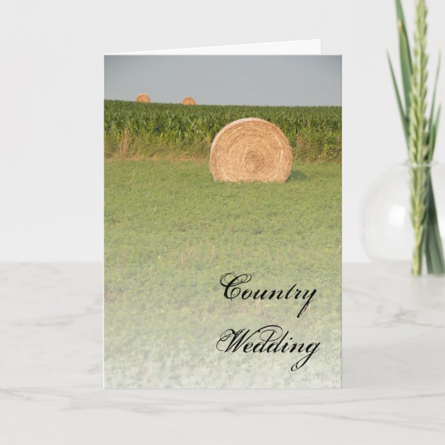 Farm Hay Bales Country Wedding Save the Date Ankündigung (Vorderseite)