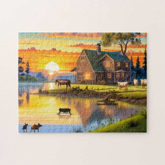 Farm House Easy Brain Art Puzzle Foto Puzzles Int (Horizontal)
