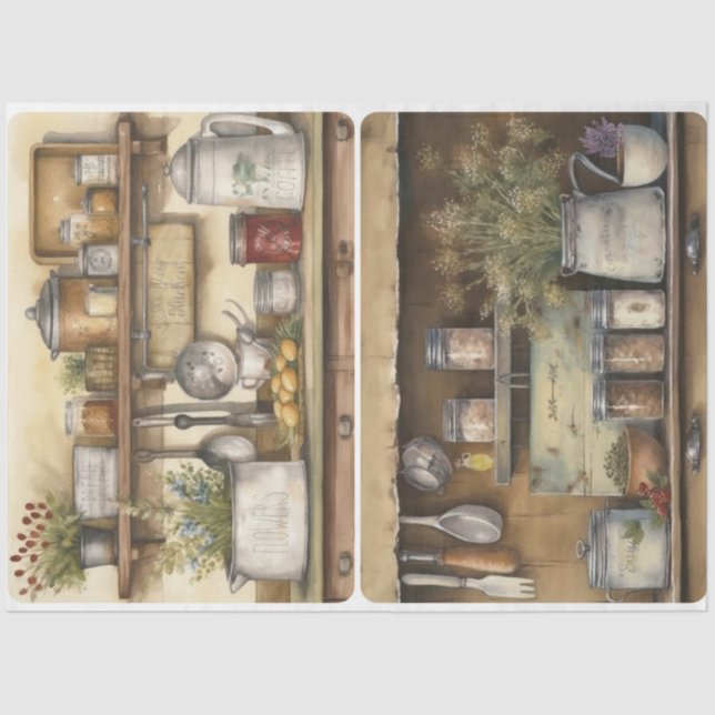 Farm House Küche Seidenpapier (Vorderseite)