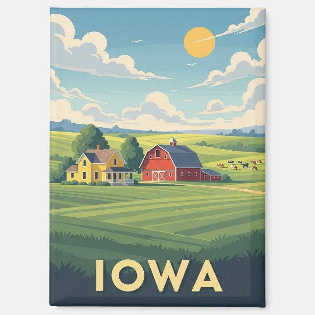Farm in Iowa Travel Magnet (Vorderseite)