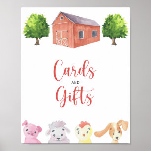 Farm - Karten und Geschenke Baby-Party Poster